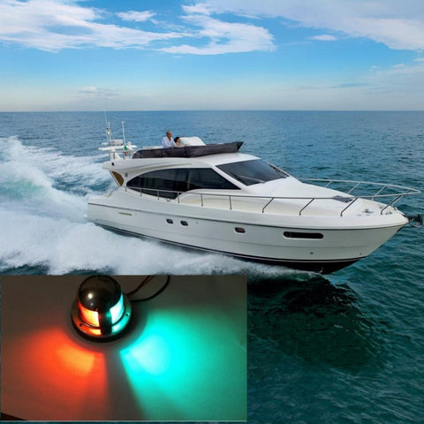 Luce di segnalazione marina bicolore impermeabile IP65 da 4 W 12 V Luci LED rosse e verdi, 4W 12V