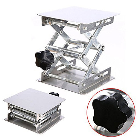 Piattaforma elevatrice manuale in acciaio inossidabile da laboratorio 100x100mm Piccola piattaforma elevatrice, Laboratory Lifting Platform