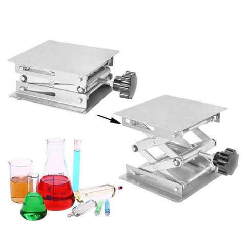 Piattaforma elevatrice manuale in acciaio inossidabile da laboratorio 100x100mm Piccola piattaforma elevatrice, Laboratory Lifting Platform