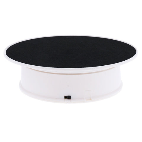 Giradischi elettrico girevole da 30 cm a 360 gradi espositore puntelli per riprese video giradischi per fotografia, carico 4 kg, spina americana (bianco + nero), 30cm (W+B), 30cm (B)