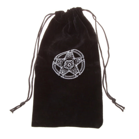 Borsa per carte dei tarocchi con pentagramma in velluto, mini pacchetto con coulisse, Drawstring Package