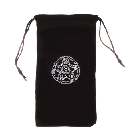 Borsa per carte dei tarocchi con pentagramma in velluto, mini pacchetto con coulisse, Drawstring Package