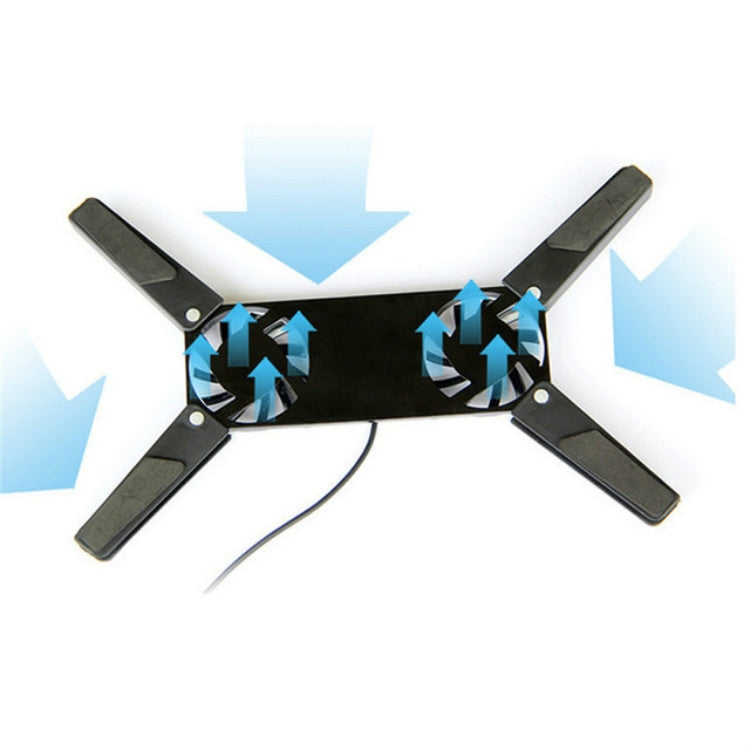 Portable Foldable Laptop Cooling Pad - 2 Piece Set