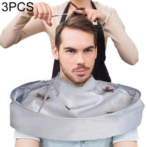 Grembiule creativo da barbiere per parrucchiere, 3 pezzi, taglio capelli fai da te, mantello, ombrello, Polyester