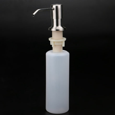 Bottiglia per sapone detergente da cucina con dispenser in acciaio