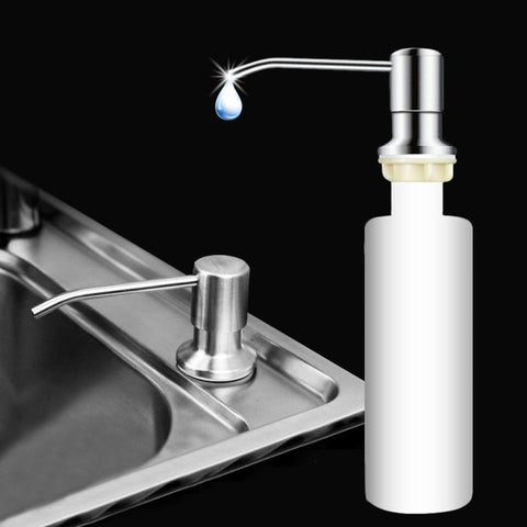 Bottiglia per sapone detergente da cucina con dispenser in acciaio