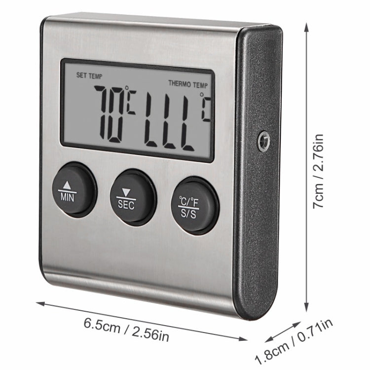 Digital Oven Thermometer Kitchen Food Cooking Meat BBQ Probe Thermometer Timer Water Milk Temperature Cooking Tools, Digital Oven Thermometer