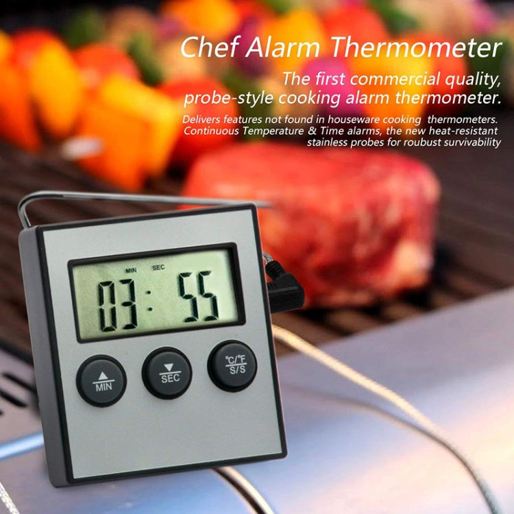 Termometro da forno digitale Cucina Cottura di alimenti Carne BBQ Sonda Termometro Timer Acqua Latte Temperatura Strumenti di cottura, Digital Oven Thermometer