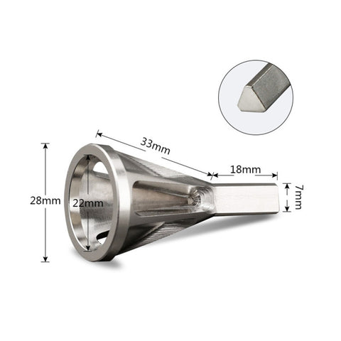 Smusso Ustensile pour smusso esterno per sbavatura in acciaio inossidabile Maniglia a triangolo argentato Smusso a sei slot, Triangle Handle Six-slot Chanfrein