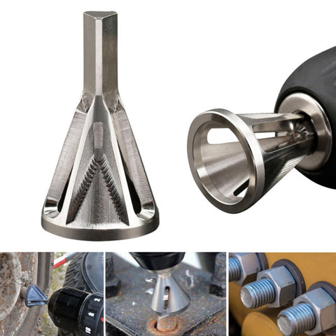 Smusso Ustensile pour smusso esterno per sbavatura in acciaio inossidabile Maniglia a triangolo argentato Smusso a sei slot, Triangle Handle Six-slot Chanfrein