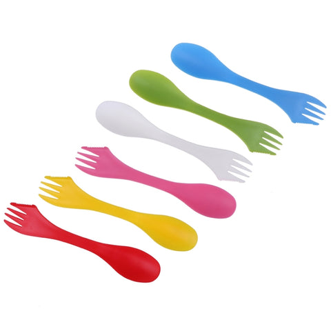 Set di Stoviglie da Campeggio 3 in 1 - 6 Pezzi Resistente al Calore,