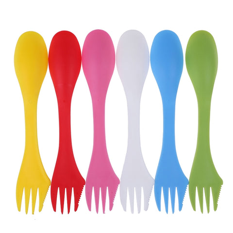 Set di Stoviglie da Campeggio 3 in 1 - 6 Pezzi Resistente al Calore,