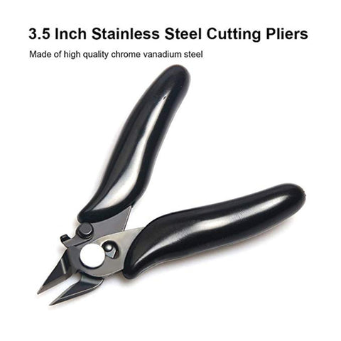 Pinza diagonale da 3,5 pollici Mini tagliafili Pinza piccola con impugnatura elettronica a taglio morbido, 3.5 Inch Pliers