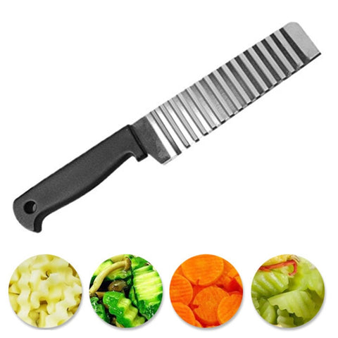 Étiquette professionnelle avec coltello ondulato en acciaio inossidabile de 2 pezzi, 24x4x2cm
