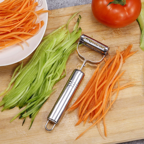Grattugia multifunzione in acciaio inox - 2 pezzi per pelare verdure