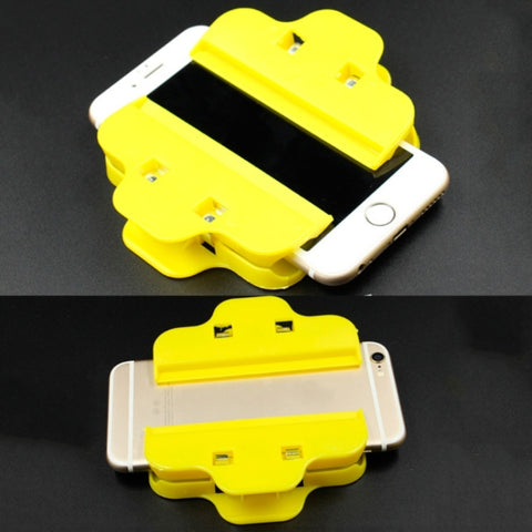 Clip adhésif pour écran tactile avec clip fixe inclinable pour téléphone portable pour 10 personnes (consegna colore casuale), 10pcs Clip