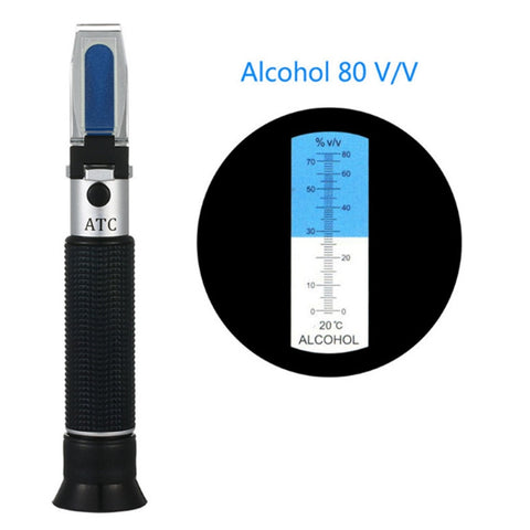 Rifrattometro portatile Rilevatore di alcol Misuratore di livello di alcol, Refractometer