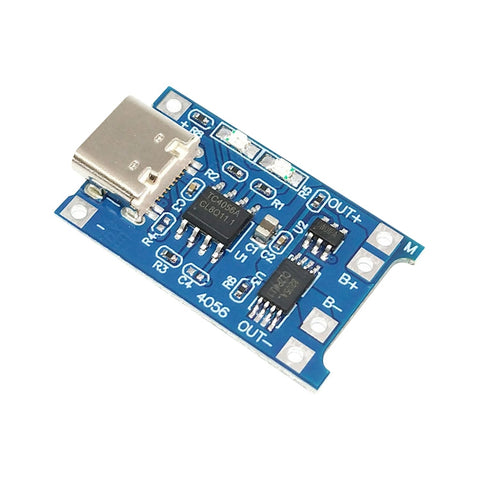 TP4056 Protection combinée USB-C / Type-C module de connecteur de batterie de remplacement au lit 1A
