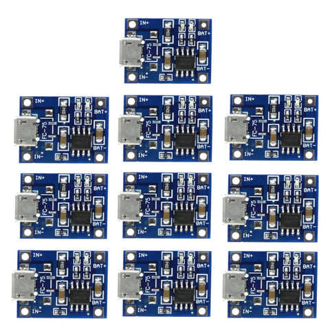 5 pezzi TP4056 modulo scheda di ricarica interfaccia micro USB microfono USB per batteria al litio 1A - Novalix Store
