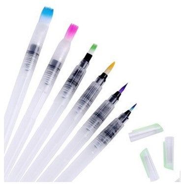6 pezzi Pennello portatile Pennello per acquerello Matita Pennello per acquerello morbido Pennello per disegno Rifornimenti d'arte, 6 PCS Watercolor Pen - Novalix Store