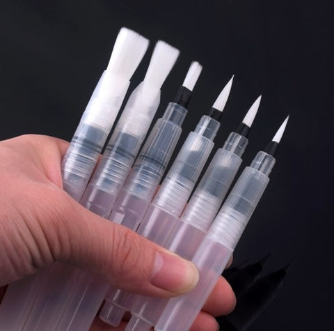 6 pezzi Pennello portatile Pennello per acquerello Matita Pennello per acquerello morbido Pennello per disegno Rifornimenti d'arte, 6 PCS Watercolor Pen - Novalix Store