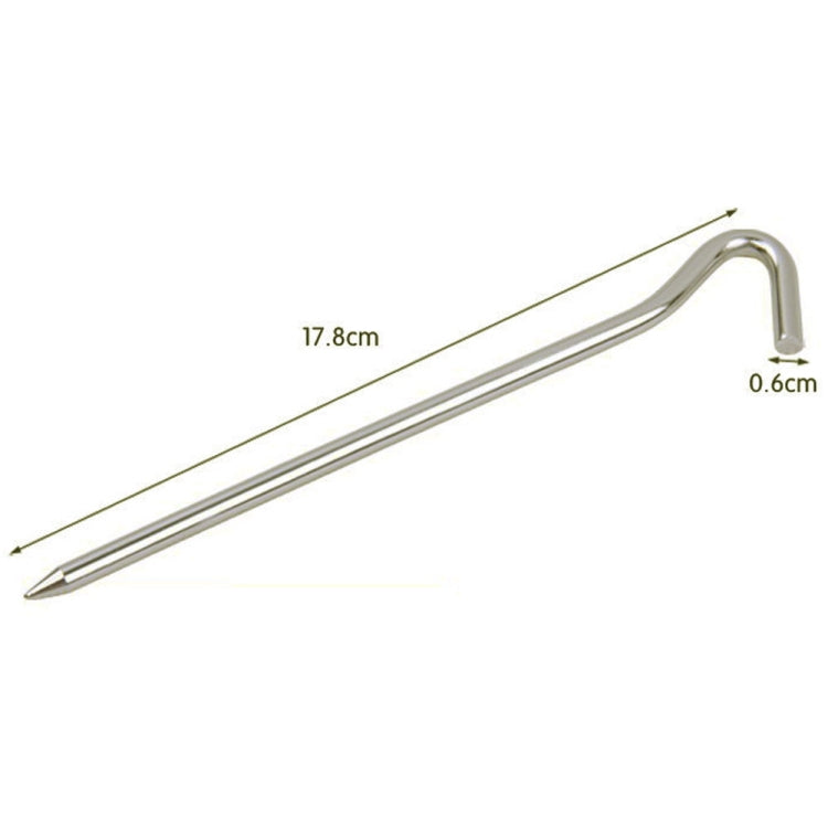 Durable Aluminum Tent Stakes for Camping & Hiking - 10 Pack