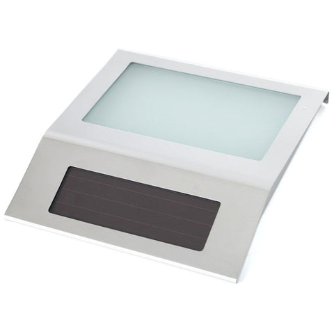Indicatore luminoso per numero civico a parete in acciaio inossidabile solare impermeabile da esterno a 2 LED, Stainless Steel