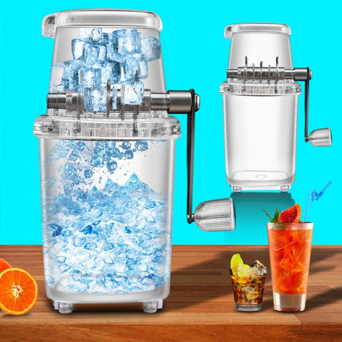 Tritaghiaccio manuale per piccole famiglie Macchina per il ghiaccio multifunzionale a manovella fai-da-te, Machine à glace à manivelle