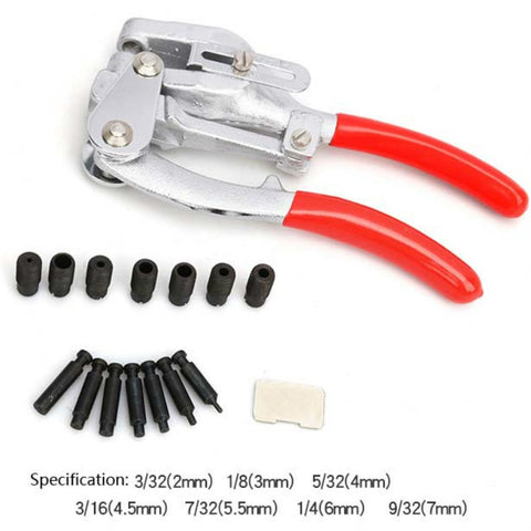 Set di punzonatrici manuali per pinze per punzonatura manuale in plastica di ferro 16 in 1 in acciaio inossidabile, rame, alluminio, 16 in 1