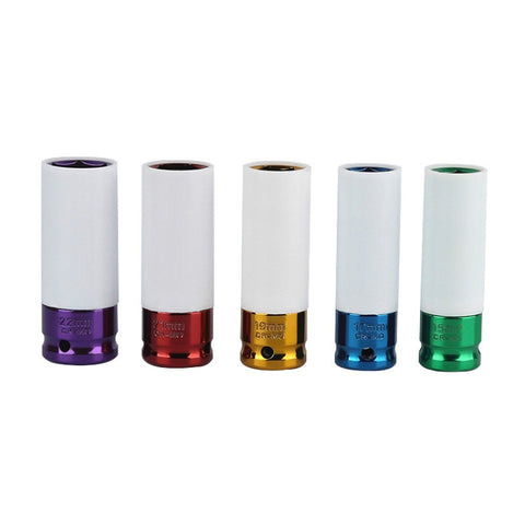 Jeu de semelles de bus 5 en 1 15/17/19/21/22mm pour changement pneumatique, clé anglaise, manche de protection de la roue, 5 en 1