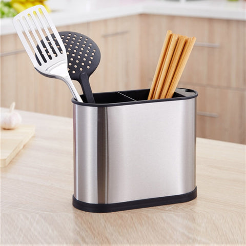 Cylindre de scarico della scatola di immagazzinaggio delle stoviglie della casa della cucina del supporto delle bacchette dell'acciaio inossidabile, Square
