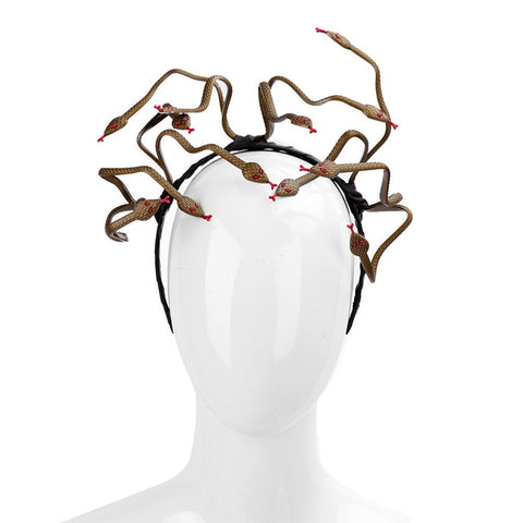 Copricapo di Halloween Carnival Stage Props Copricapo Medusa Snake Cosplay Fascia, Cosplay Headband