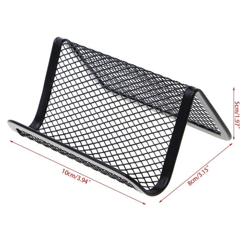 Porta carte di credito pratico e pratico in rete metallica da 5 pezzi, 5 PCS Mesh Card Holder