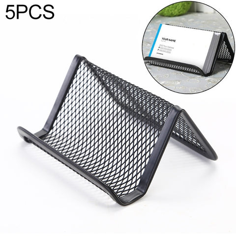 Porta carte di credito pratico e pratico in rete metallica da 5 pezzi, 5 PCS Mesh Card Holder