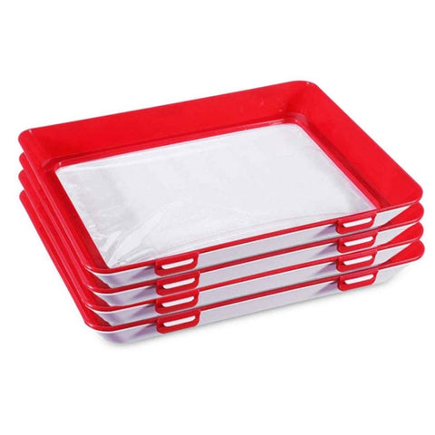 Vassoio intelligente per frigorifero con vassoio per conservazione sottovuoto da 3 pezzi, Refrigerator Clever Tray