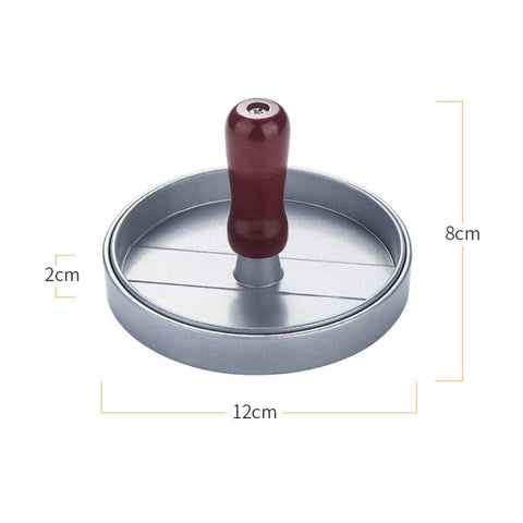 Pressa per carne per hamburger Stampo per polpette di carne Pressa per carne Burger Maker, 1PC Brown Handle