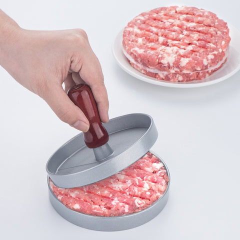 Pressa per carne per hamburger Stampo per polpette di carne Pressa per carne Burger Maker, 1PC Brown Handle
