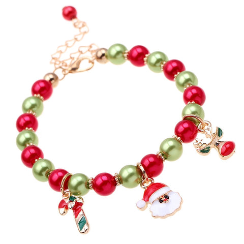 Regalo di Natale con braccialetto con renna di Babbo Natale da 5 pezzi