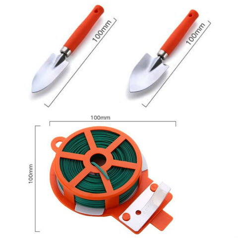 Set di attrezzi manuali per fiori da giardino 10 in 1, Garden Flower Hand Tool Set
