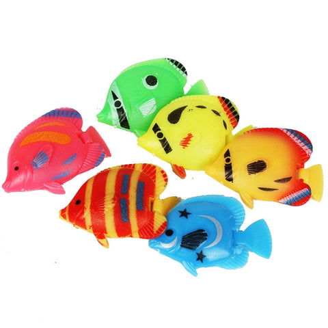 10 pezzi di simulazione di acquario, pesci finti, in plastica, pesci tropicali, giocattolo per piscina per bambini, consegna colore casuale, Fish Tank Simulation Fake Fish