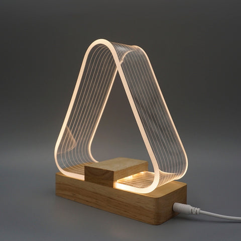 Lampada da scrivania USB semplice da studio Luce notturna in acrilico a LED