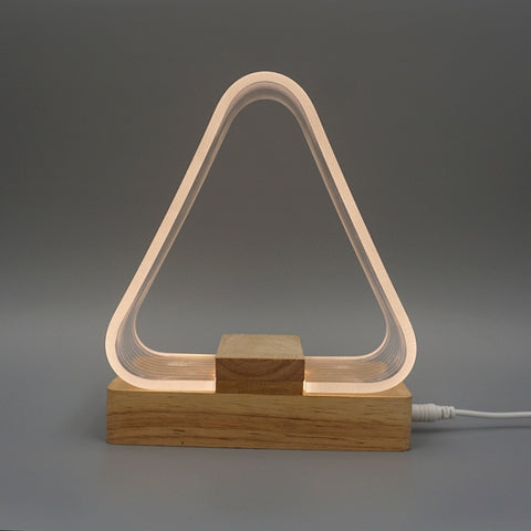 Lampada da scrivania USB semplice da studio Luce notturna in acrilico a LED