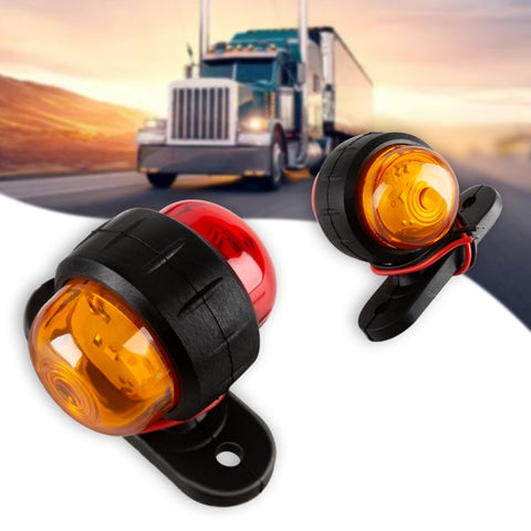 2 PCS R9 12-24V 2 LED 2000-4000K Lumière latérale pour camion léger à double façade Modifica per camion carico Fanale posteriore laterale a due colori, 2 PCS R9