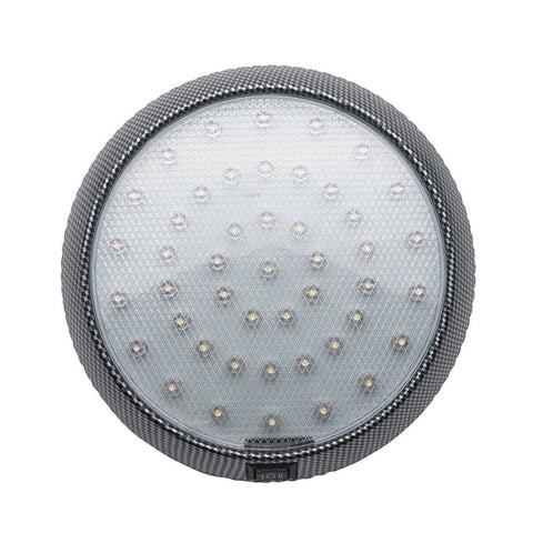 Luce bianca da tetto per camper, roulotte, barca a motore, 12 V, 46 LED, luce bianca con interruttore ON/OFF, 46 LEDs