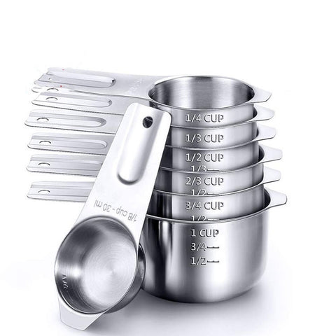 Set di misurini in acciaio inossidabile 7 in 1 304 Strumenti di cottura, 7 in 1 Measuring Spoon
