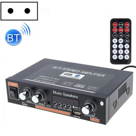 Amplificateur de puissance numérique intelligent G30 Amplificateur de puissance Bluetooth/USB/SD/FM intégré, colonne européenne