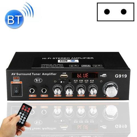 G919 amplificateur de puissance numérique intelligent Mini amplificateur de puissance Bluetooth/USB/SD/FM intégré, colonne européenne