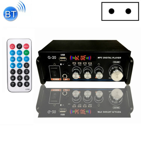 Amplificateur de puissance numérique intelligent G20 Amplificateur de puissance Bluetooth/USB/SD/FM intégré, colonne européenne