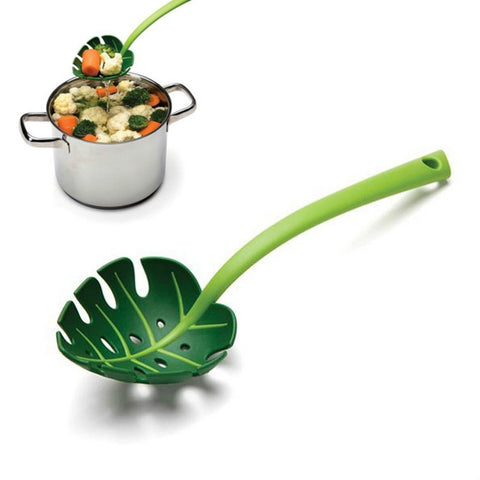 6 pezzi di colino con cucchiaio par noodle a foglia verde, Cuillère à nouilles