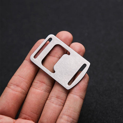 Apribottiglie a nastro da 20 pezzi Apribottiglie in carta in acciaio inossidabile Apribottiglie con cordino e fibbia in tessuto per zaino da esterno, 20 PCS Card